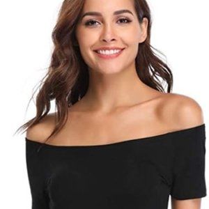 Women's Off Shoulder T-Shirt Short Sleeve Top XX-L